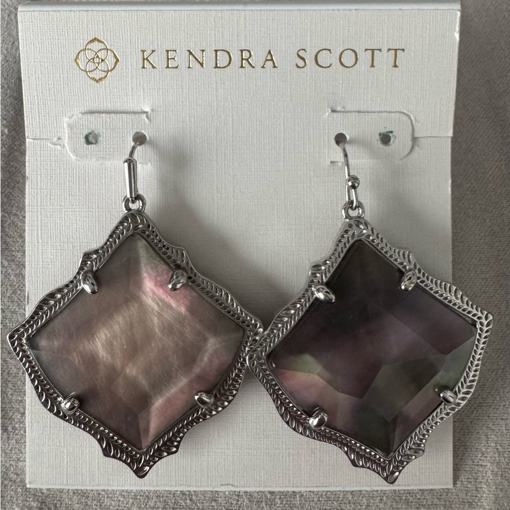 Kendra Scott Kirsten Black Mother of Pearl Earrings